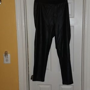 Faux leather pants